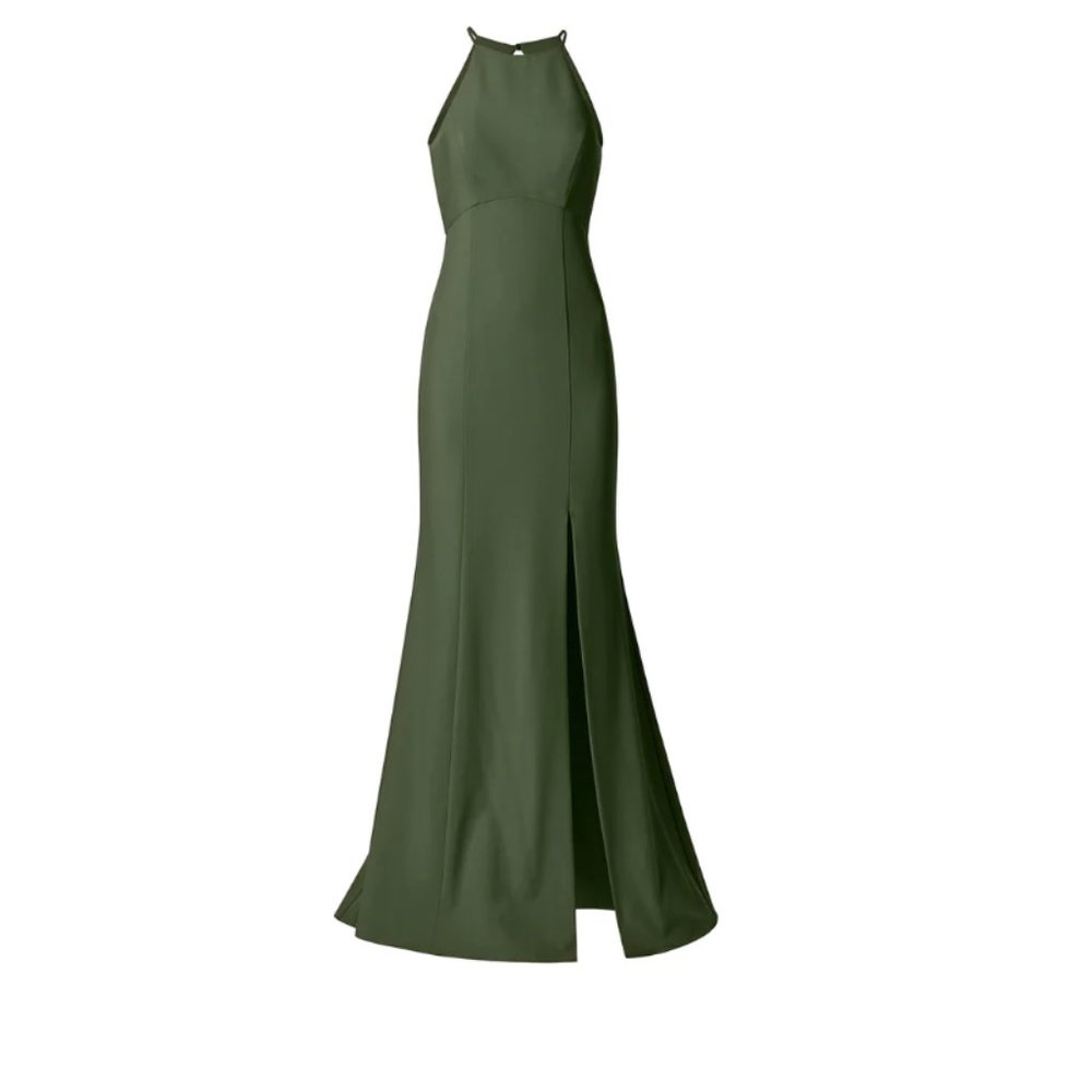 Amsale Ryland- Olive- Size 6- New with tags, Never altered